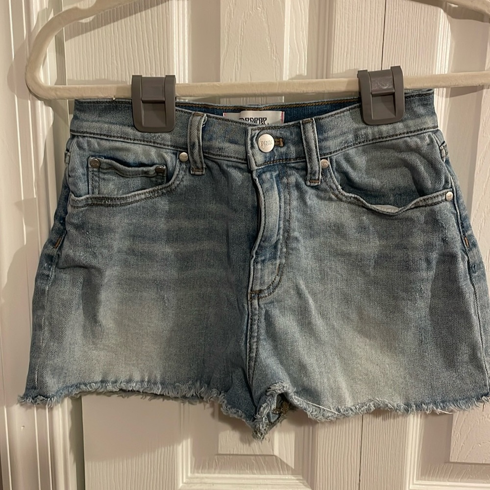 PINK High Waisted Jean Shorts